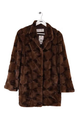 Manteau Yves Salomon Marron en Fourrure, taille S - Seconde Main