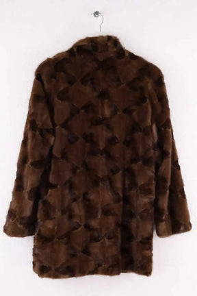 Manteau Yves Salomon Marron en Fourrure