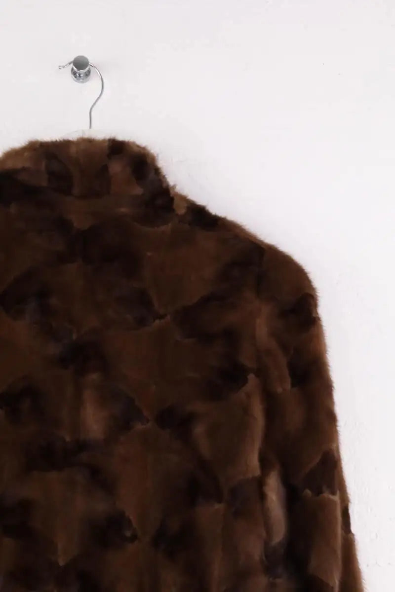 Manteau Yves Salomon Marron en Fourrure