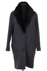 Manteau Zadig & Voltaire Anthracite en Laine, taille S - Seconde Main