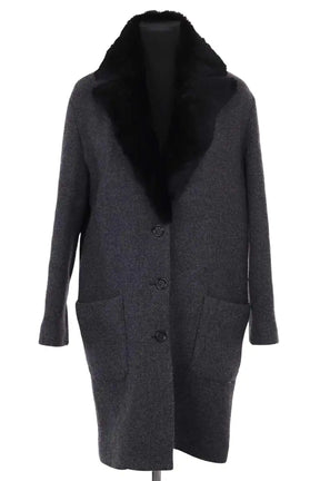 Manteau Zadig & Voltaire Anthracite en Laine, taille S - Seconde Main