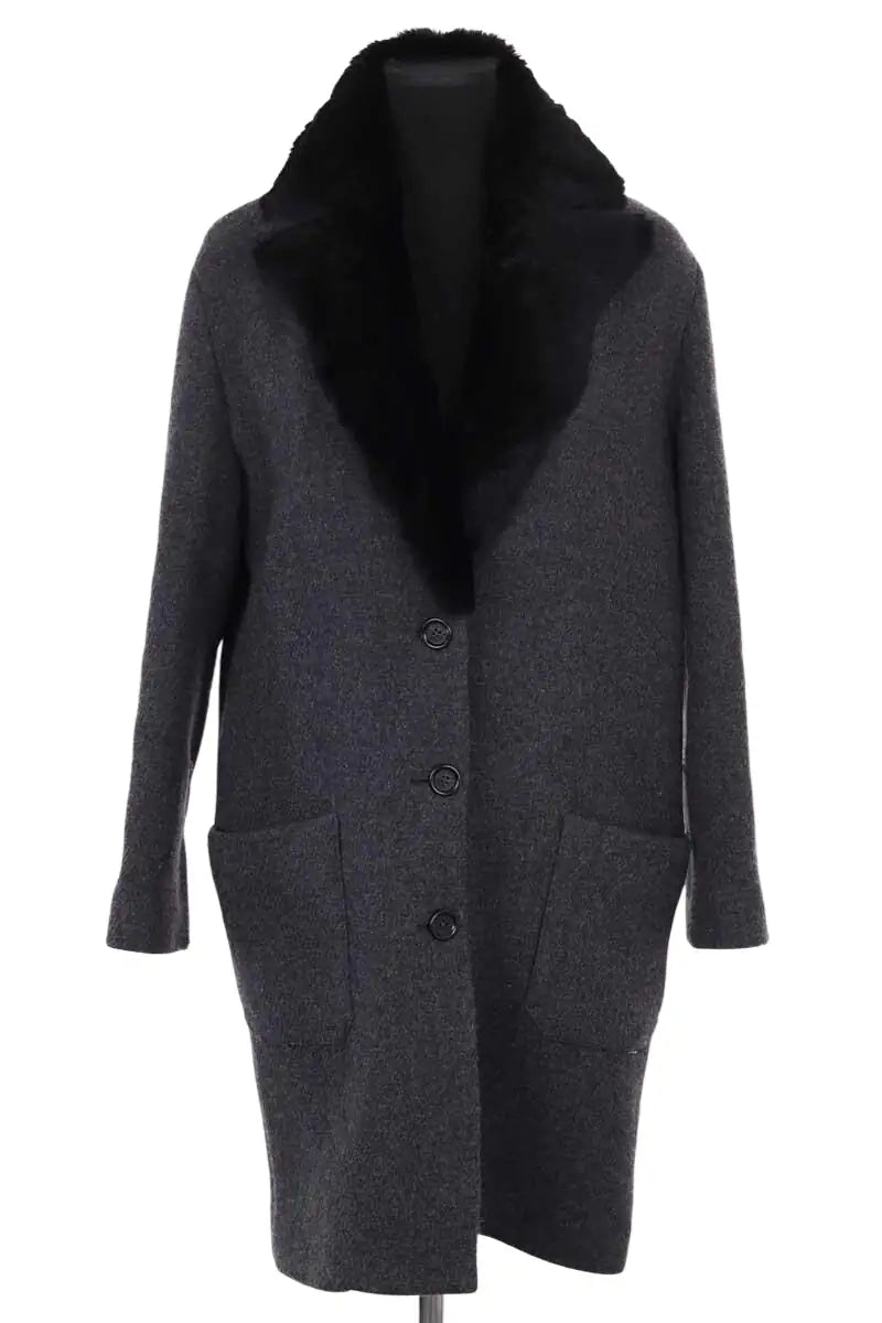 Manteau Zadig & Voltaire Anthracite en Laine, taille S - Seconde Main