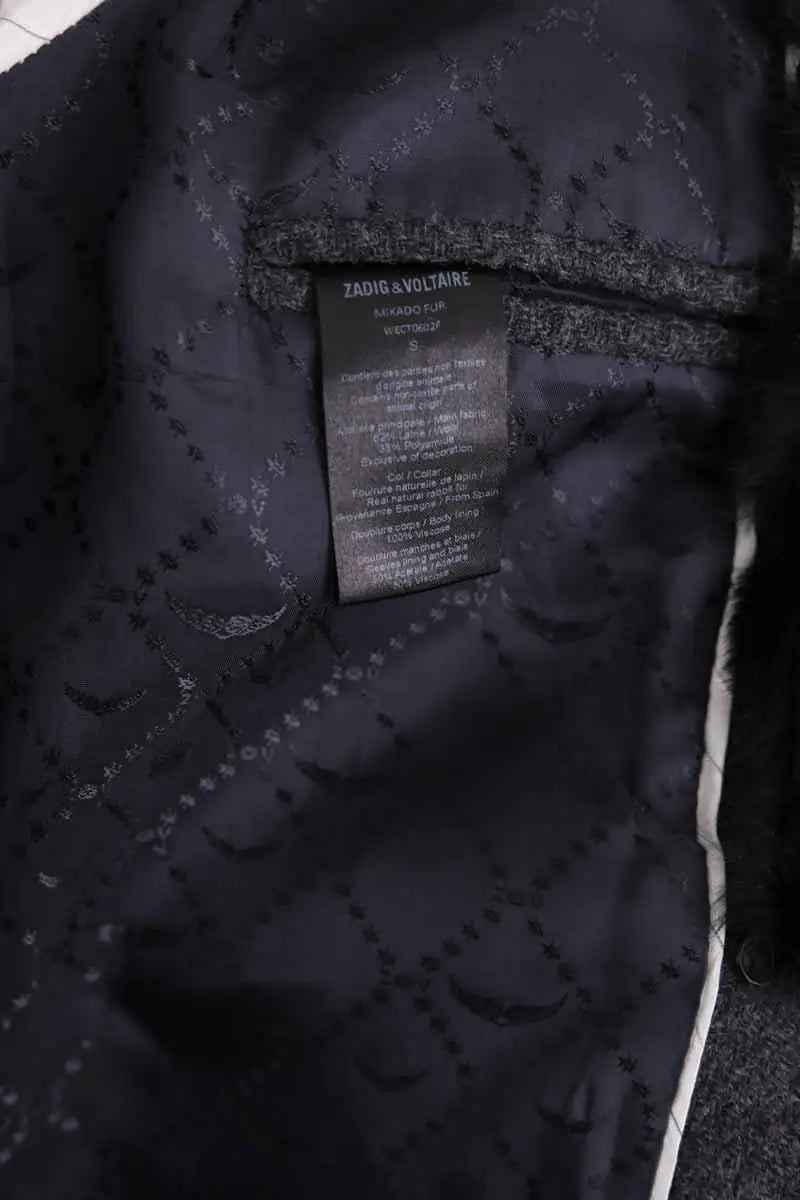 Manteau Zadig & Voltaire Anthracite en Laine