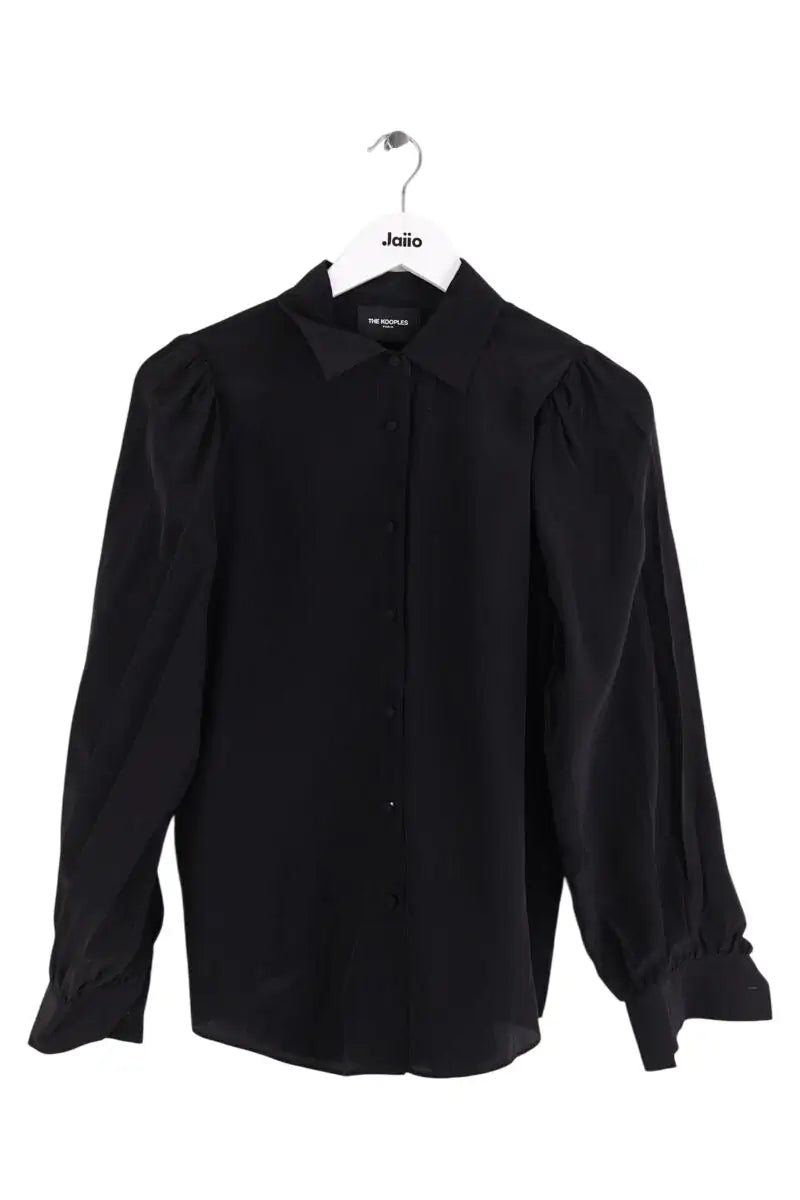 Chemise The Kooples Noir en Soie, taille XS - Seconde Main