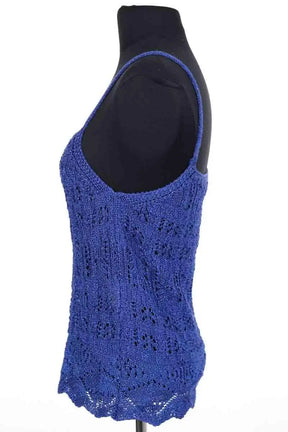 Top sans manche Sézane Bleu en Viscose