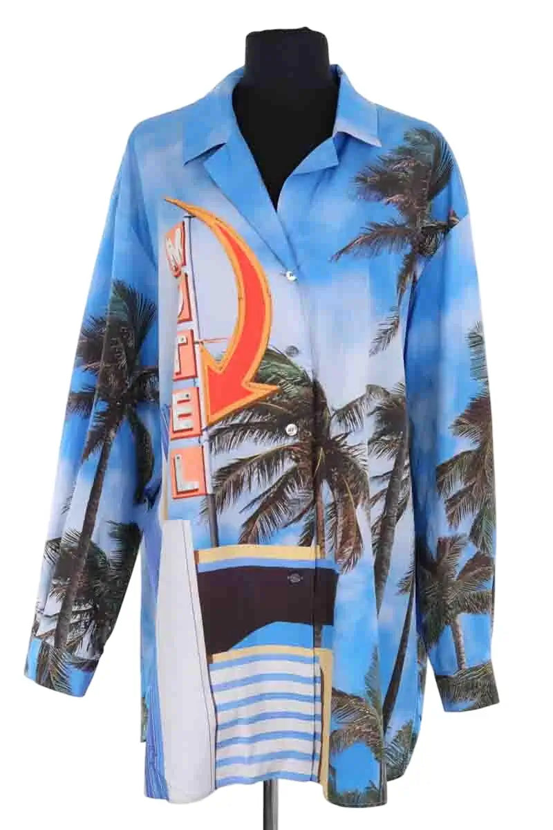Chemise Marina Rinaldi Bleu en Synthétique, taille XXL - Seconde Main