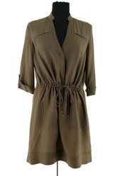Robe Diane Von Furstenberg Kaki en Synthétique, taille S - Seconde Main