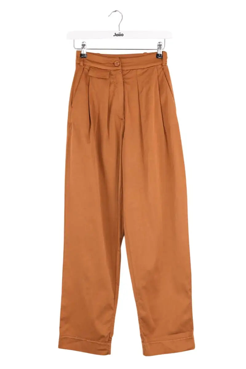 Pantalon droit Momoni Marron en Viscose, taille XS - Seconde Main