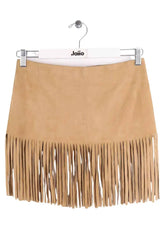 Mini jupe Agnès B. Beige en Daim, taille XS - Seconde Main