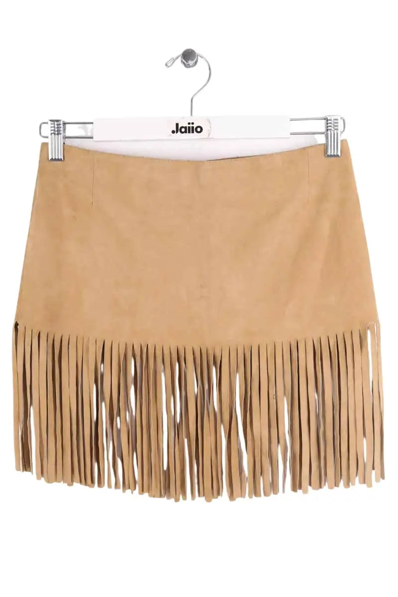 Mini jupe Agnès B. Beige en Daim, taille XS - Seconde Main