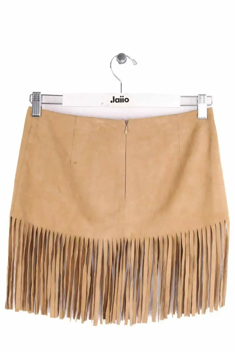 Mini jupe Agnès B. Beige en Daim