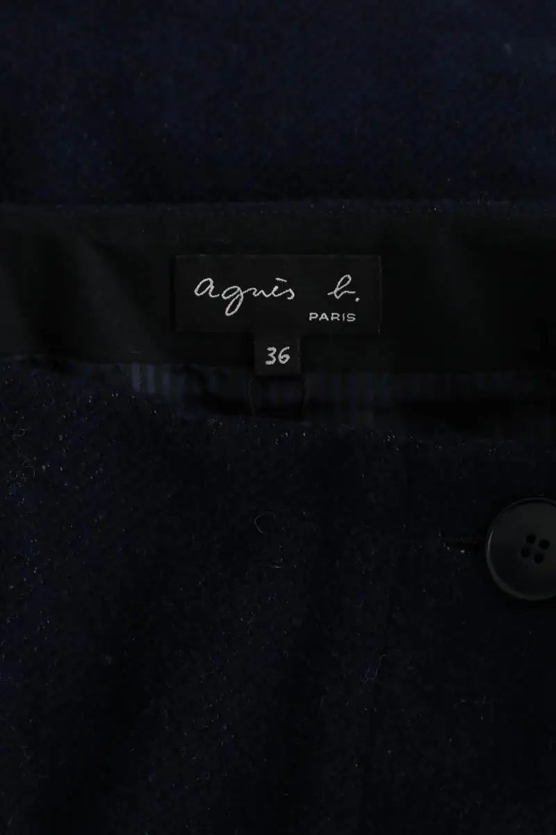 Mini jupe Agnès B. Bleu en Laine
