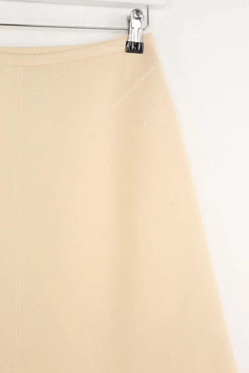 Mini jupe Alaïa Ecru en Laine