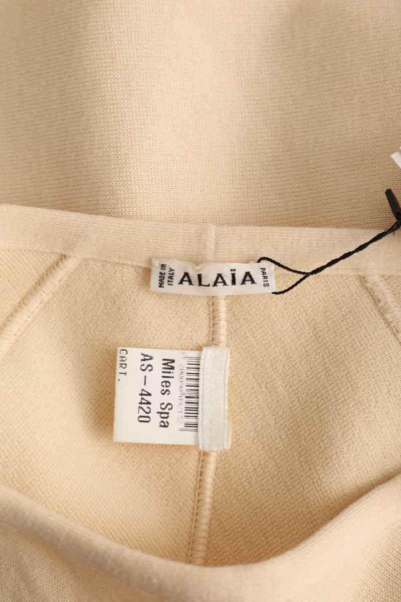 Mini jupe Alaïa Ecru en Laine