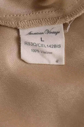 Mini jupe American Vintage Beige en Viscose
