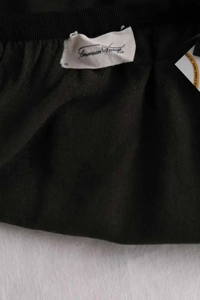 Mini jupe American Vintage Kaki en Viscose