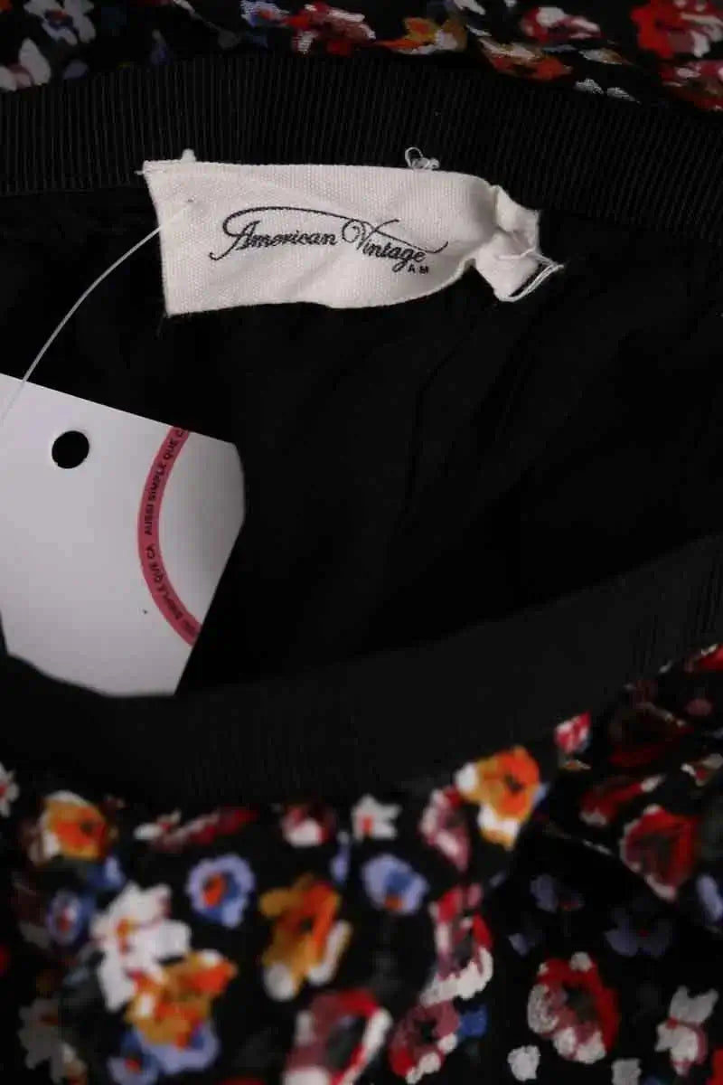 Mini jupe American Vintage Noir en Viscose