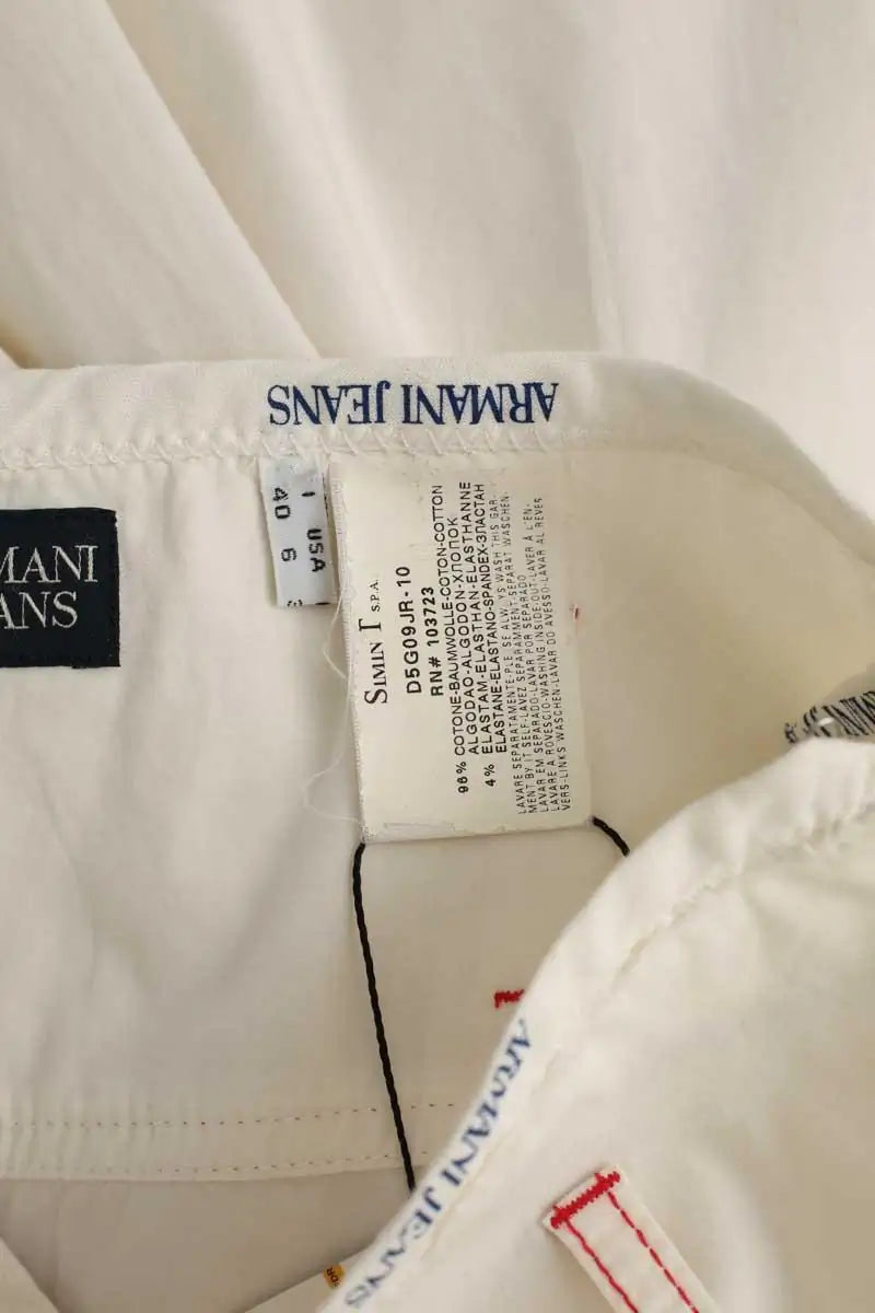 Mini jupe Armani Jeans Blanc en Coton