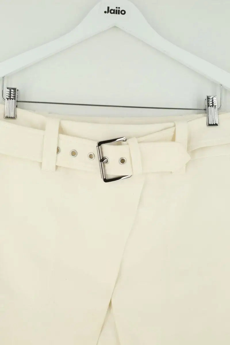 Mini jupe Barbara Bui Ecru en Coton