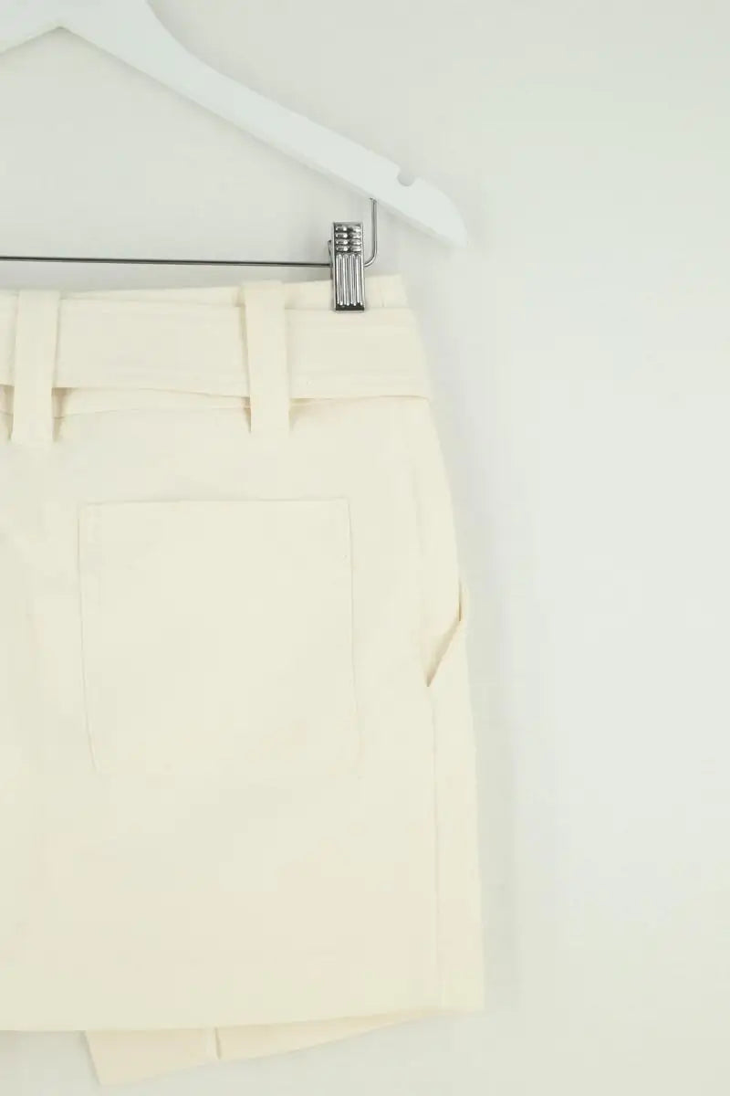 Mini jupe Barbara Bui Ecru en Coton