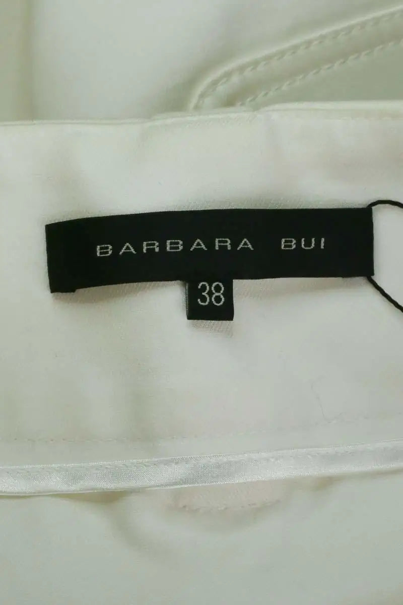Mini jupe Barbara Bui Ecru en Coton