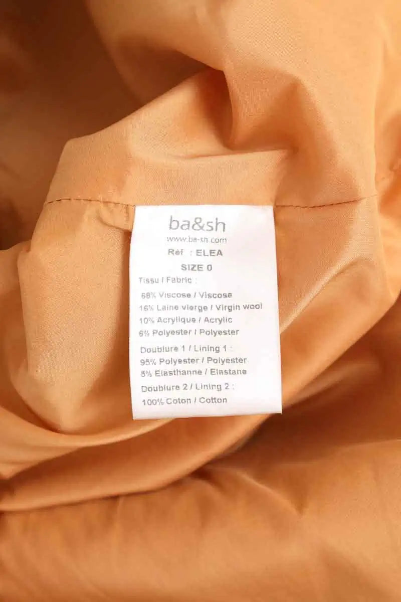 Mini jupe Ba&Sh Elea Jaune en Viscose