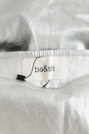 Mini jupe Bash Gris en Cuir
