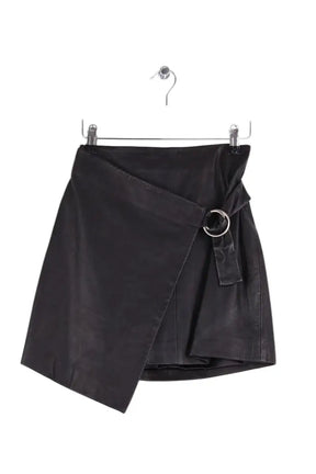 Mini jupe Ba&Sh Noir en Cuir, taille XS - Seconde Main