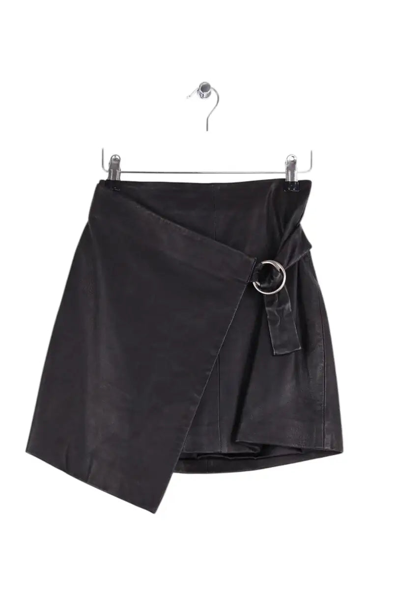 Mini jupe Ba&Sh Noir en Cuir, taille XS - Seconde Main