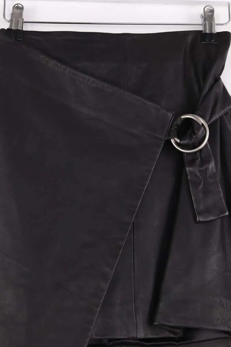 Mini jupe Ba&Sh Noir en Cuir