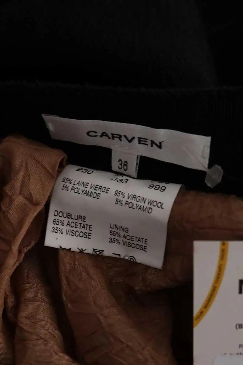 Mini jupe Carven Noir en Laine