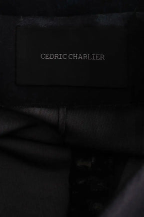 Mini jupe Cedric Charlier Anthracite en Laine
