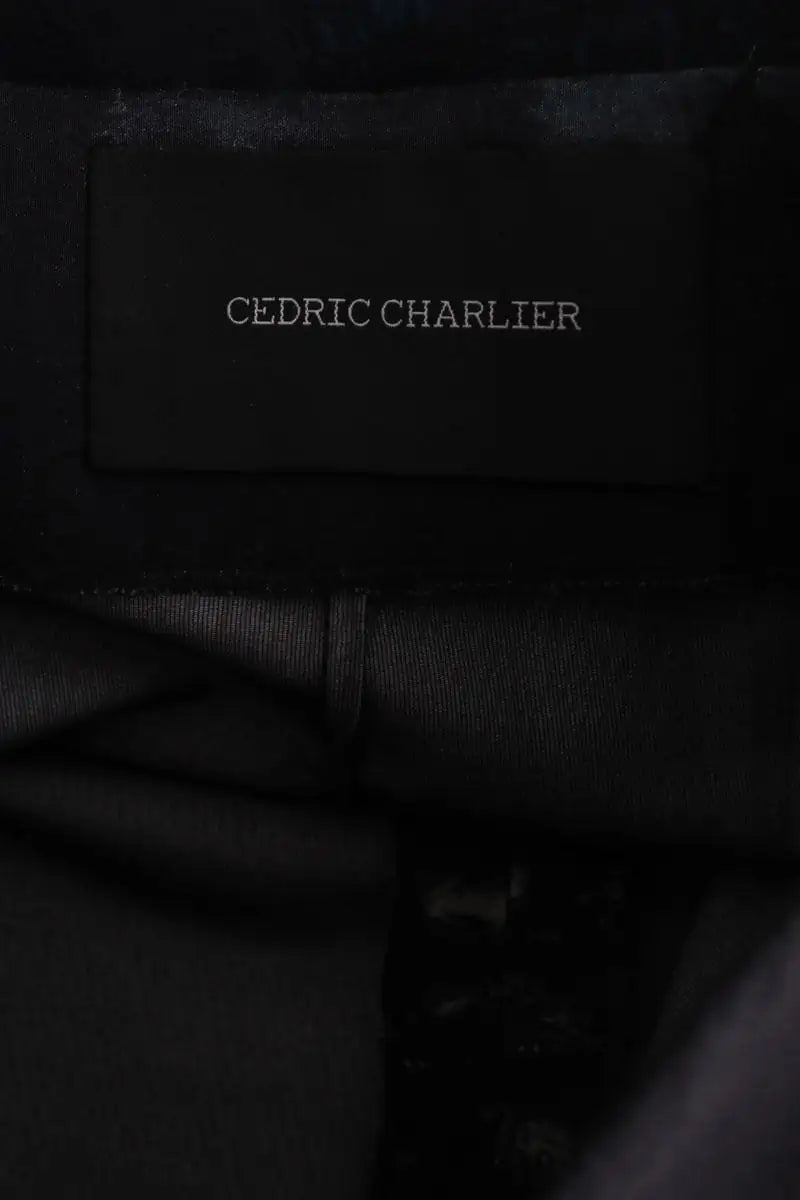 Mini jupe Cedric Charlier Anthracite en Laine