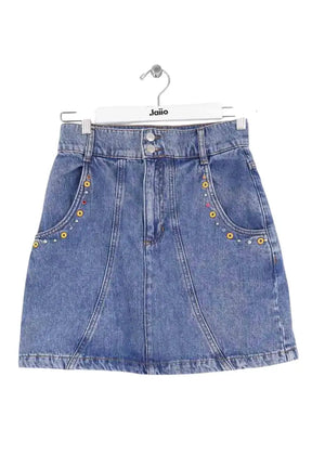 Mini jupe Claudie Pierlot Bleu en Coton, taille S - Seconde Main