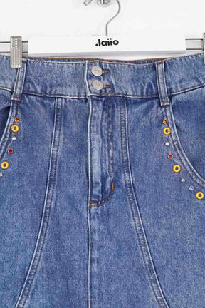 Mini jupe Claudie Pierlot Bleu en Coton