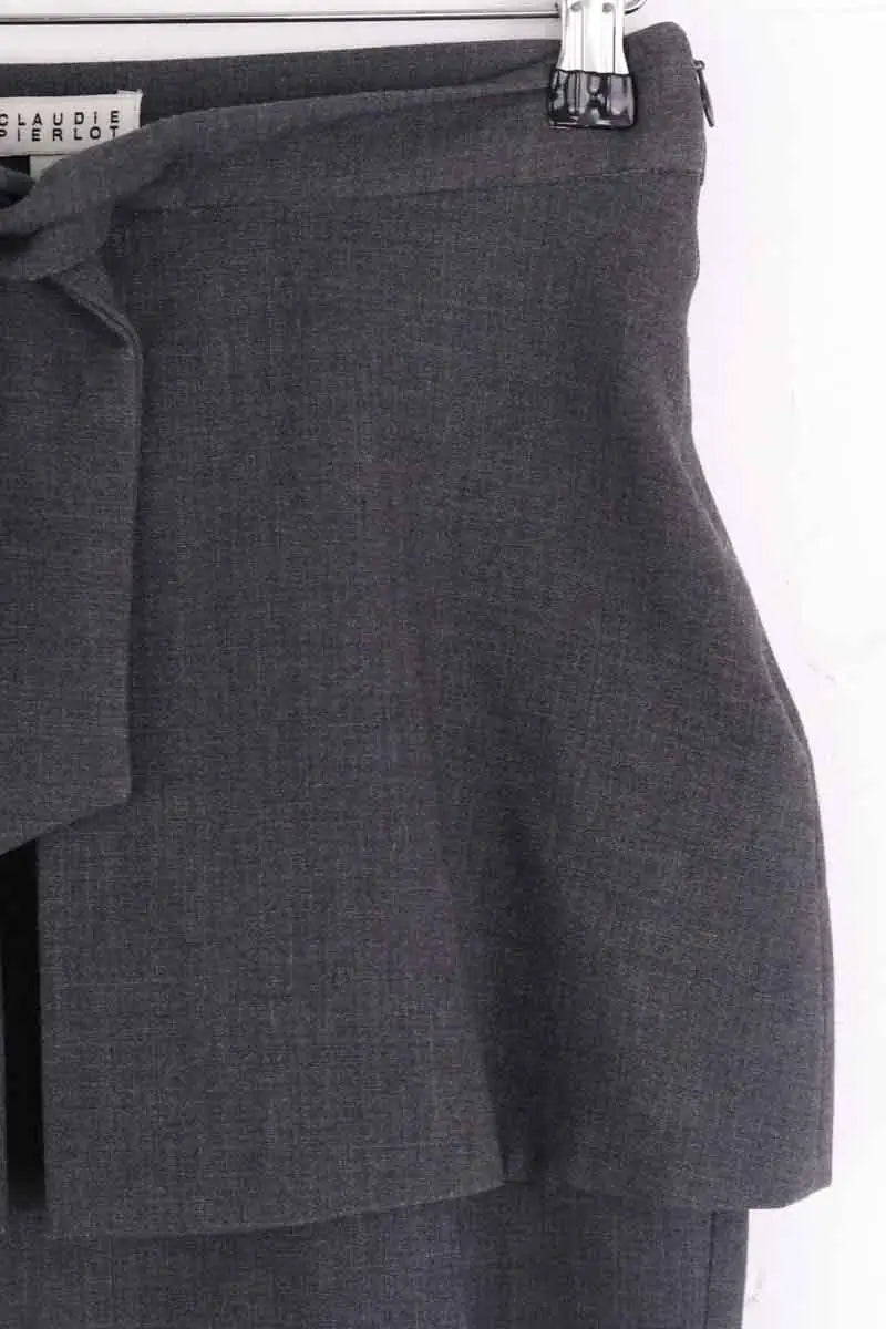 Mini jupe Claudie Pierlot Gris en Synthétique