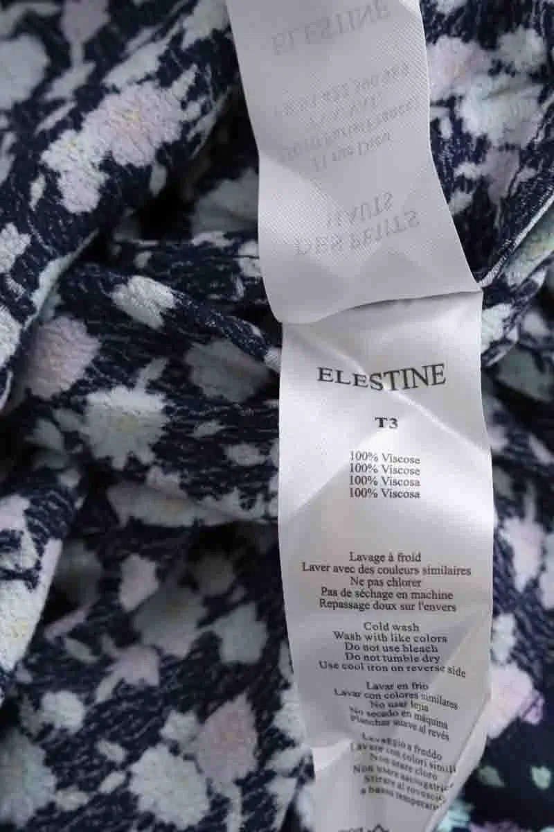 Mini jupe Des Petits Hauts Marine en Viscose