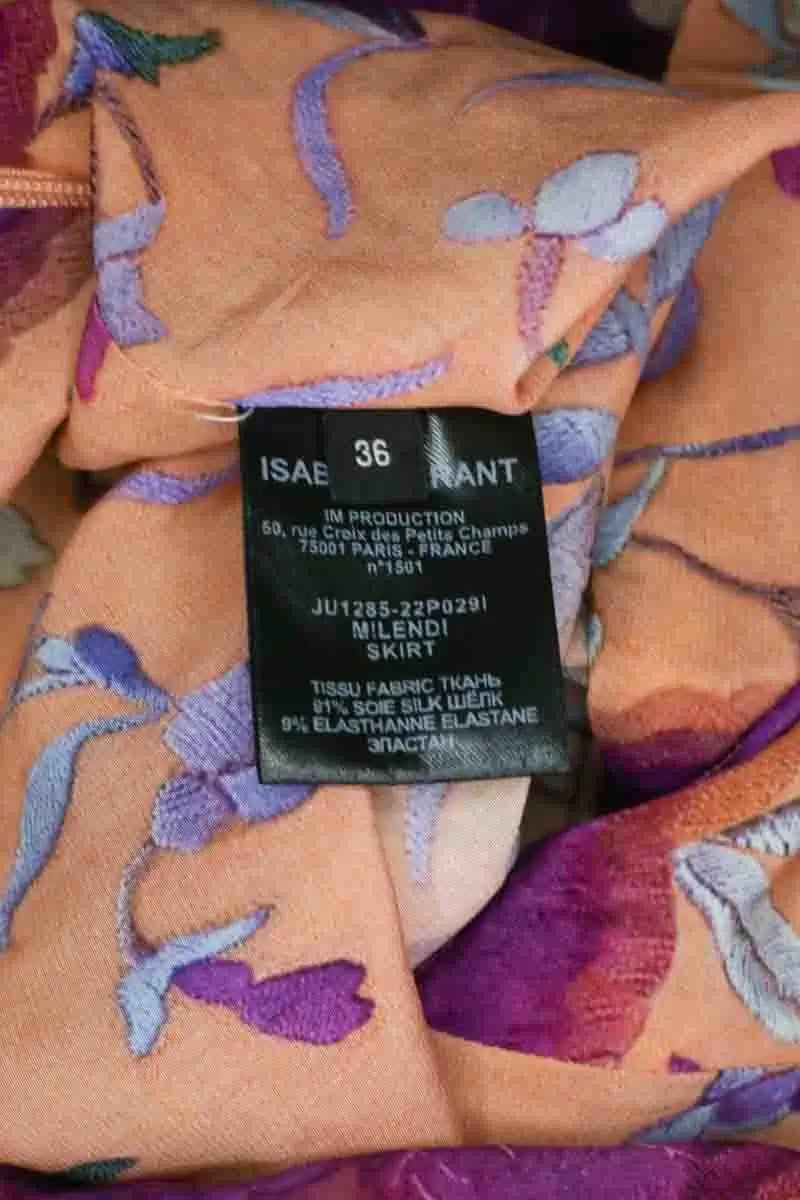 Mini jupe Isabel Marant Orange en Soie