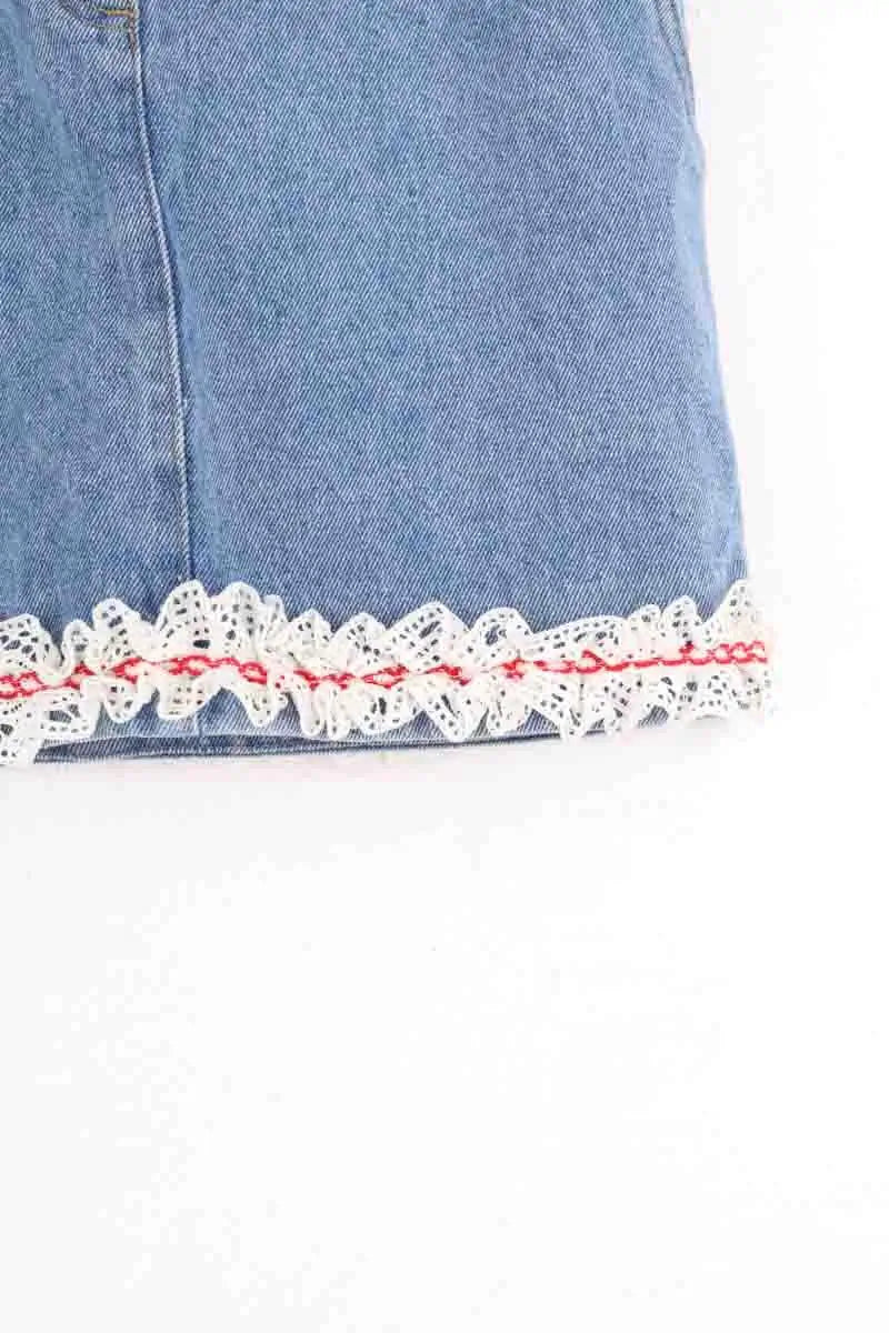 Mini jupe Jour/Né Bleu en Coton