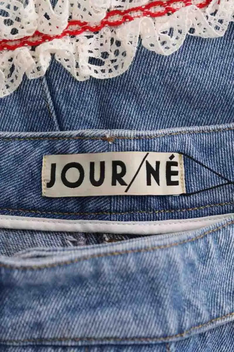 Mini jupe Jour/Né Bleu en Coton