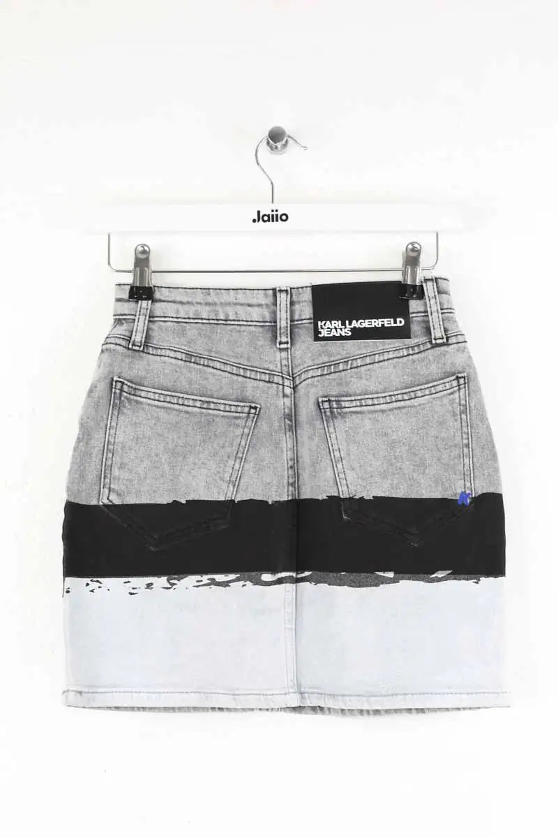 Mini jupe Karl Lagerfeld Gris en Coton