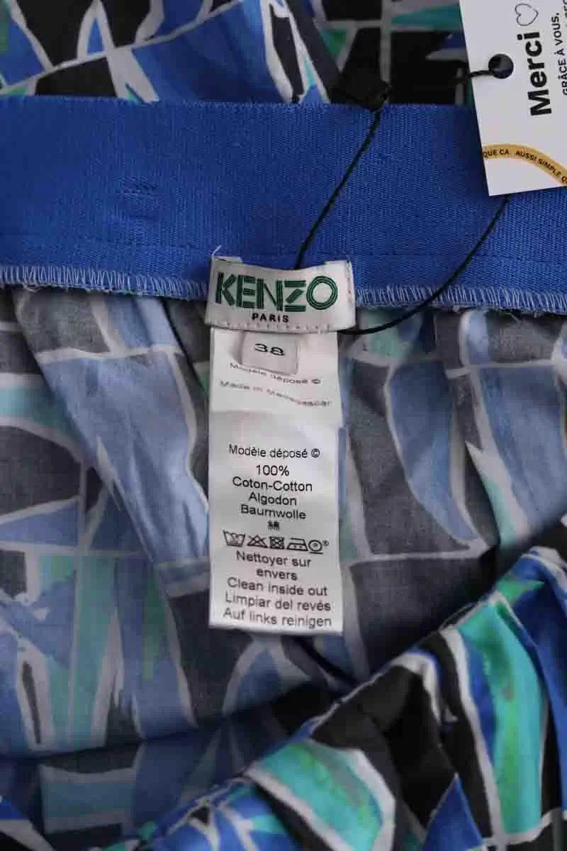Mini jupe Kenzo Bleu en Coton