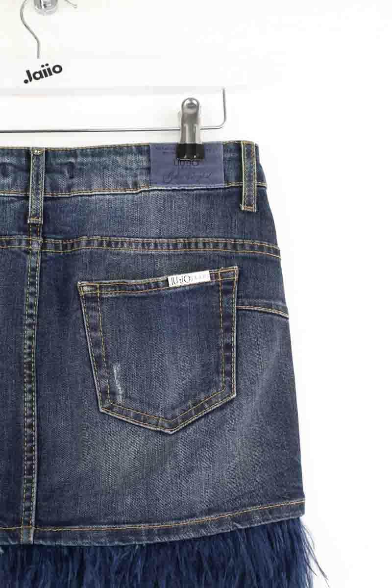 Mini jupe Liu Jo Bleu en Coton - élasthanne