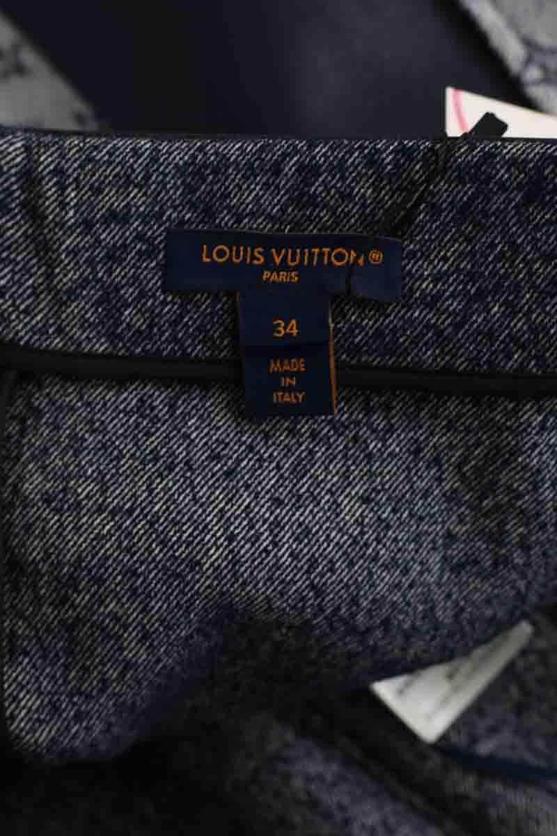 Mini jupe Louis Vuitton Gris en Laine