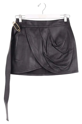 Mini jupe Louis Vuitton Noir en Cuir, taille S - Seconde Main