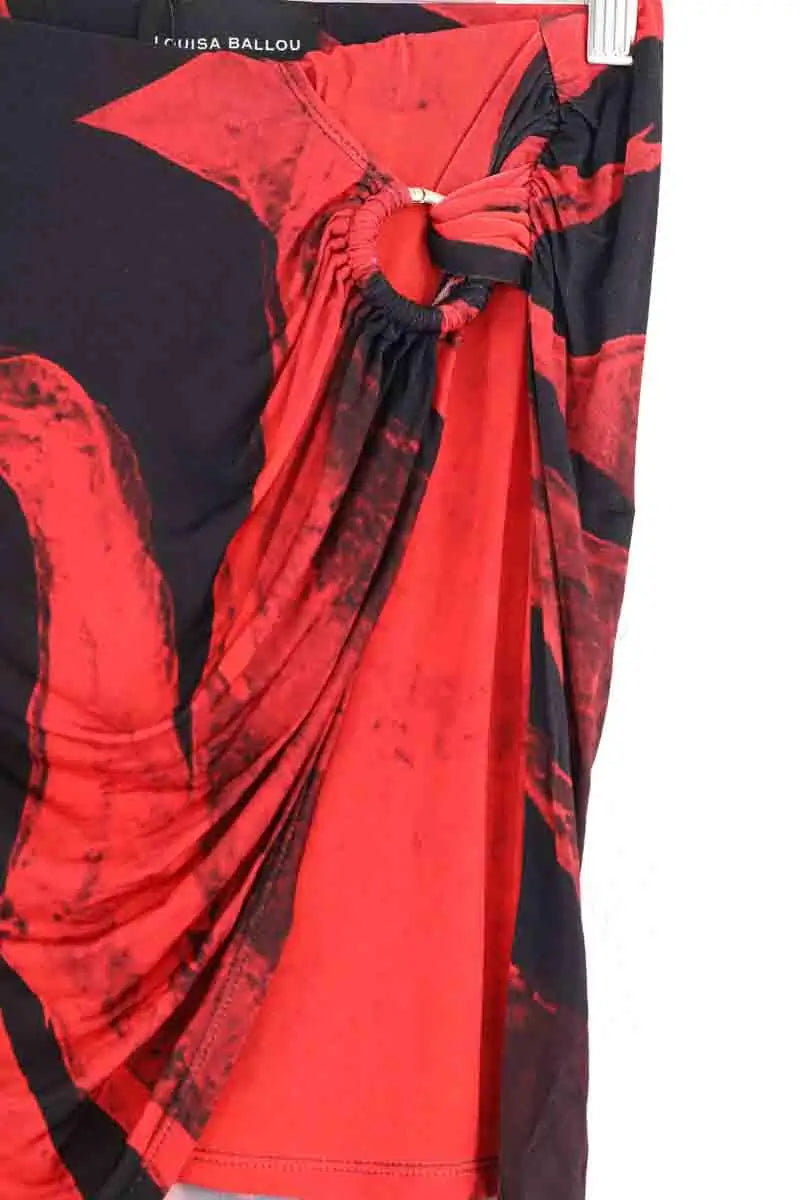 Mini jupe Louisa Ballou Coastline Rouge en Viscose