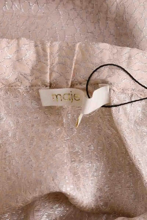Mini jupe Maje Beige en Soie