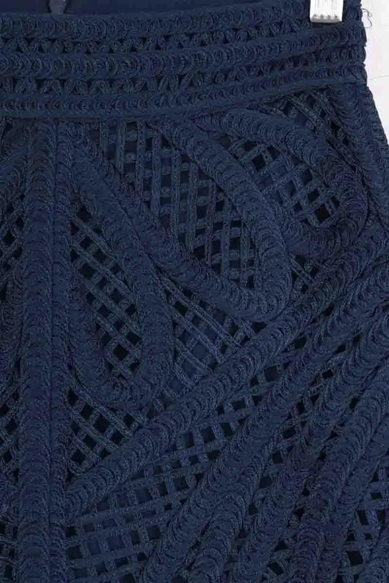 Mini jupe Maje Bleu en Synthétique