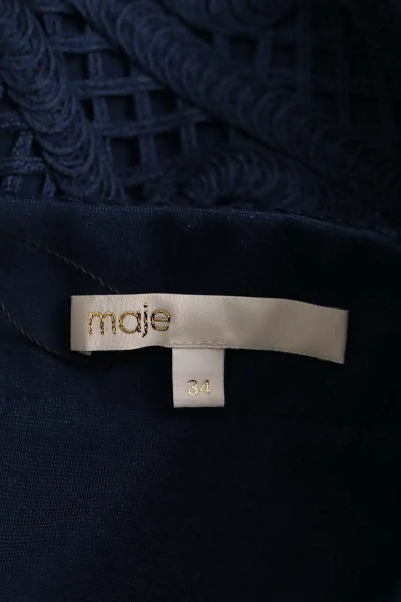 Mini jupe Maje Bleu en Synthétique