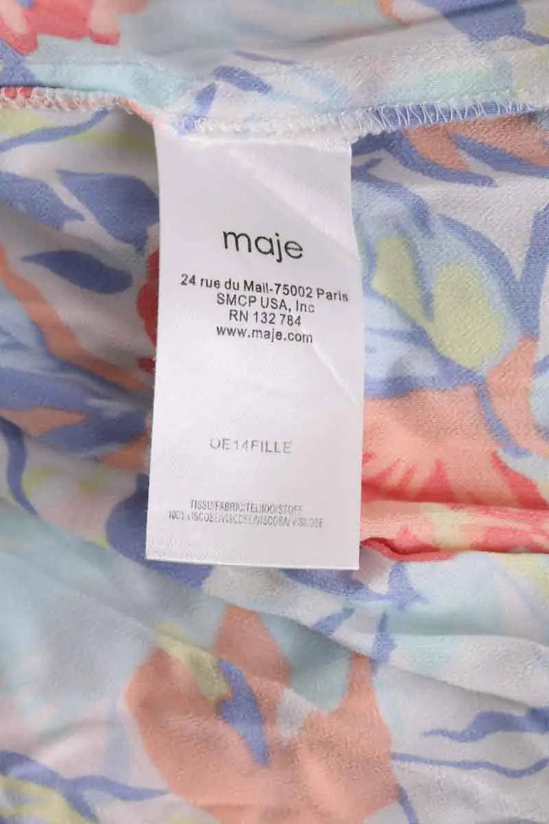 Mini jupe Maje Bleu en Viscose